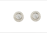 Classy Design Round Shape 925 Sterling Silver Earrings studded with CZ